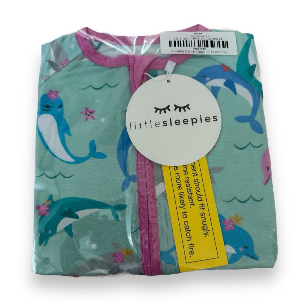 Sold Out Little Sleepies Dolphin Dance Zippy 6-12 Months NWT - Picture 2 of 2